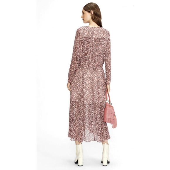 Ted Baker Vallyy Floral Midi Dress Size 2/6 Batwing Sleeve Dark Purple NEW - Picture 8 of 12